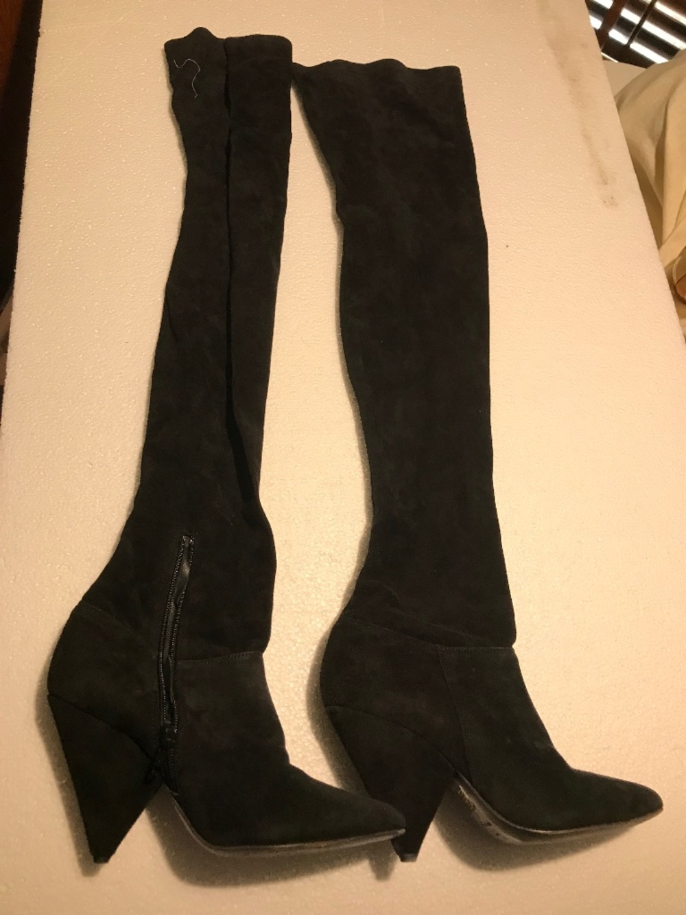 Isabel Marant black suede boots high thigh size 38